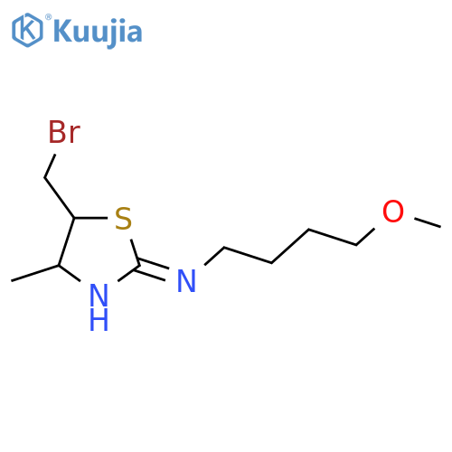 5-(bromomethyl)-N-(4-methoxybutyl)-4-methyl-4,5-dihydro-1,3-thiazol-2-amine structure