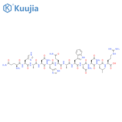L-Arginine,L-glutaminyl-L-histidyl-L-alanyl-L-asparaginyl-L-histidyl-L-glutaminyl-L-alanyl-L-tryptophyl-L-asparaginyl-L-asparaginyl-L-leucyl- structure
