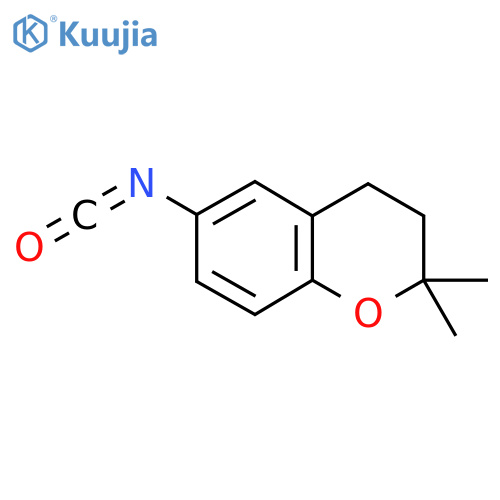 6-isocyanato-2,2-dimethyl-3,4-dihydro-2H-1-benzopyran structure