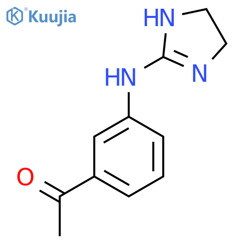 1-{3-[(4,5-dihydro-1H-imidazol-2-yl)amino]phenyl}ethan-1-one structure