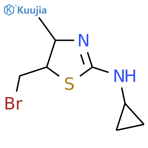 5-(bromomethyl)-N-cyclopropyl-4-methyl-4,5-dihydro-1,3-thiazol-2-amine structure