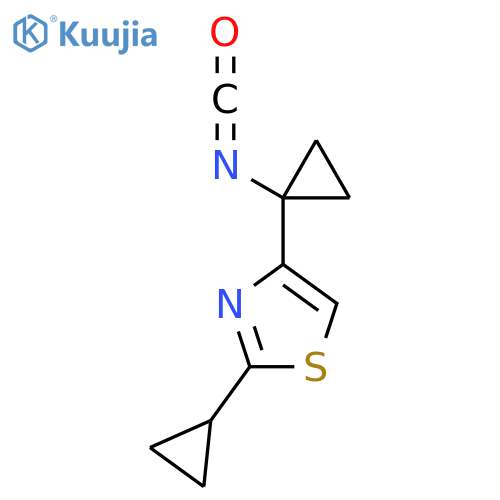 2-cyclopropyl-4-(1-isocyanatocyclopropyl)-1,3-thiazole structure