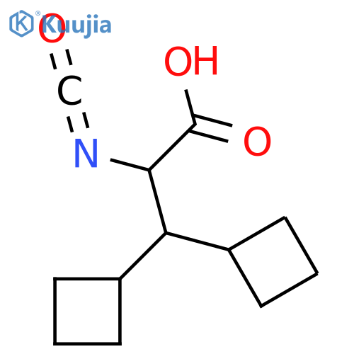 3,3-Dicyclobutyl-2-isocyanatopropanoic acid structure