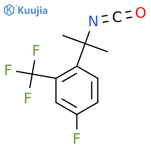4-Fluoro-1-(2-isocyanatopropan-2-yl)-2-(trifluoromethyl)benzene structure