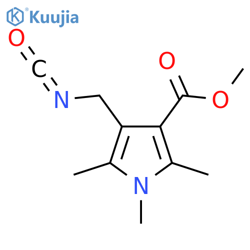methyl 4-(isocyanatomethyl)-1,2,5-trimethyl-1H-pyrrole-3-carboxylate structure