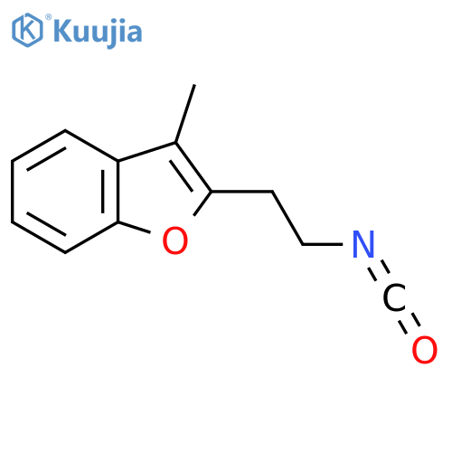 2-(2-isocyanatoethyl)-3-methyl-1-benzofuran structure