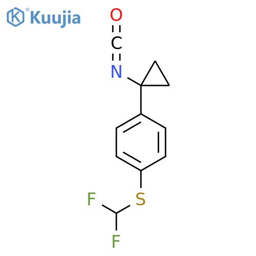 1-(difluoromethyl)sulfanyl-4-(1-isocyanatocyclopropyl)benzene structure