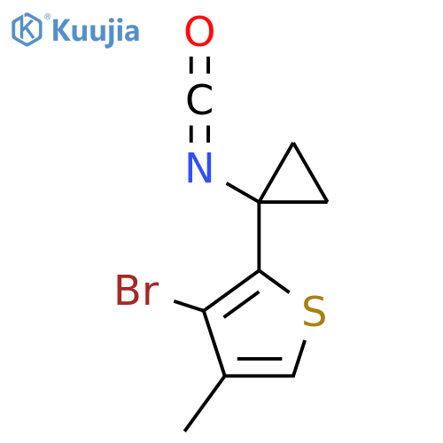 3-bromo-2-(1-isocyanatocyclopropyl)-4-methylthiophene structure