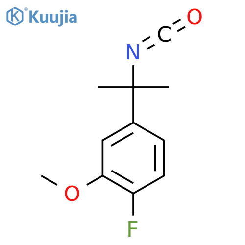 1-fluoro-4-(2-isocyanatopropan-2-yl)-2-methoxybenzene structure