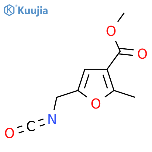 methyl 5-(isocyanatomethyl)-2-methylfuran-3-carboxylate structure