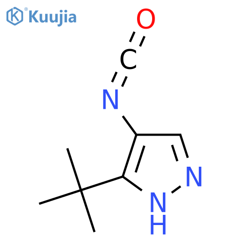 3-tert-butyl-4-isocyanato-1H-pyrazole structure
