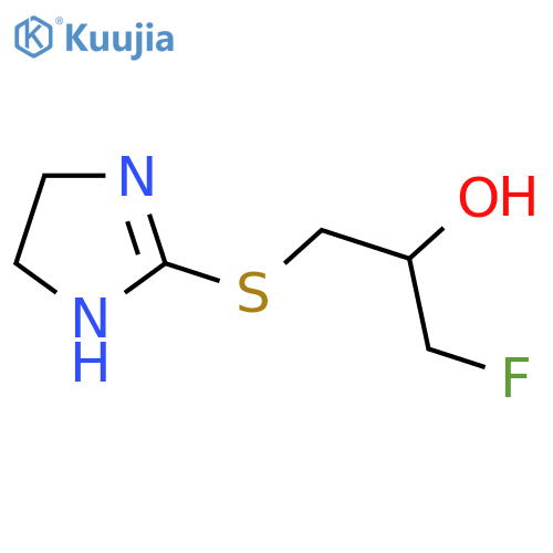 1-(4,5-dihydro-1H-imidazol-2-ylsulfanyl)-3-fluoropropan-2-ol structure