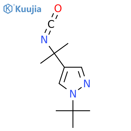 1-tert-butyl-4-(2-isocyanatopropan-2-yl)-1H-pyrazole structure