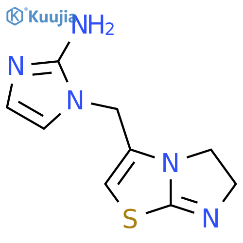 1-({5H,6H-imidazo2,1-b1,3thiazol-3-yl}methyl)-1H-imidazol-2-amine structure