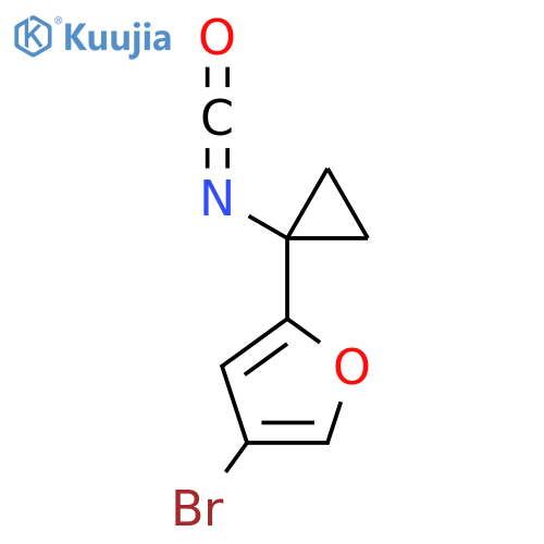 4-Bromo-2-(1-isocyanatocyclopropyl)furan structure