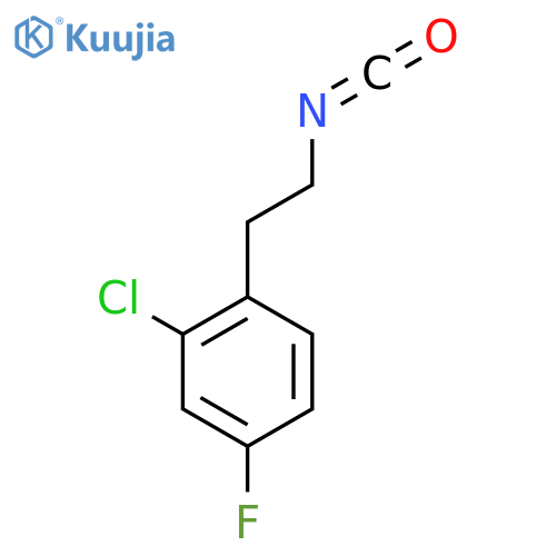 2-Chloro-4-fluoro-1-(2-isocyanatoethyl)benzene structure