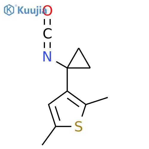 3-(1-isocyanatocyclopropyl)-2,5-dimethylthiophene structure