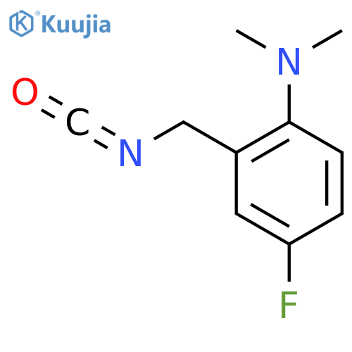 4-fluoro-2-(isocyanatomethyl)-N,N-dimethylaniline structure