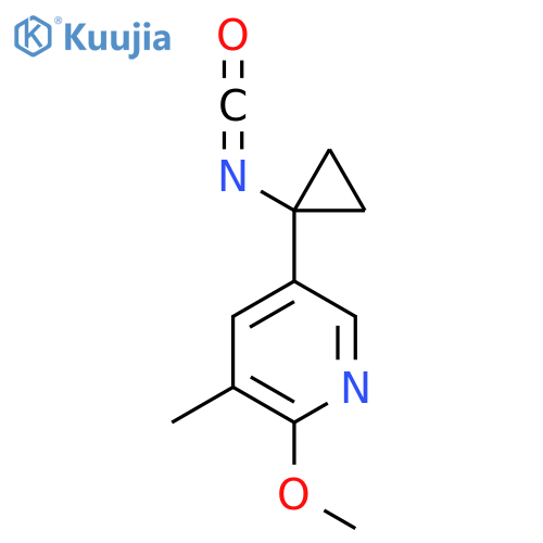 5-(1-isocyanatocyclopropyl)-2-methoxy-3-methylpyridine structure