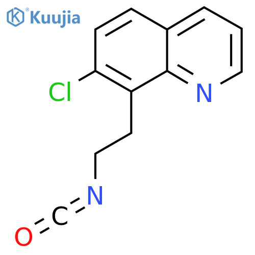 7-chloro-8-(2-isocyanatoethyl)quinoline structure
