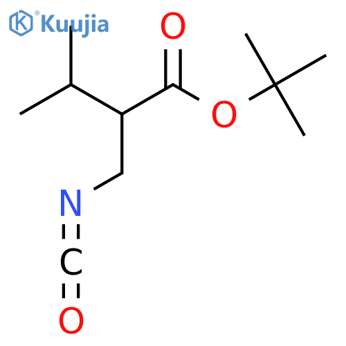 tert-butyl 2-(isocyanatomethyl)-3-methylbutanoate structure