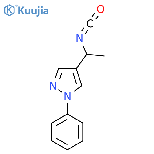 4-(1-isocyanatoethyl)-1-phenyl-1H-pyrazole structure