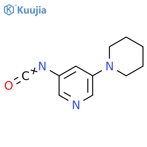 3-isocyanato-5-(piperidin-1-yl)pyridine structure