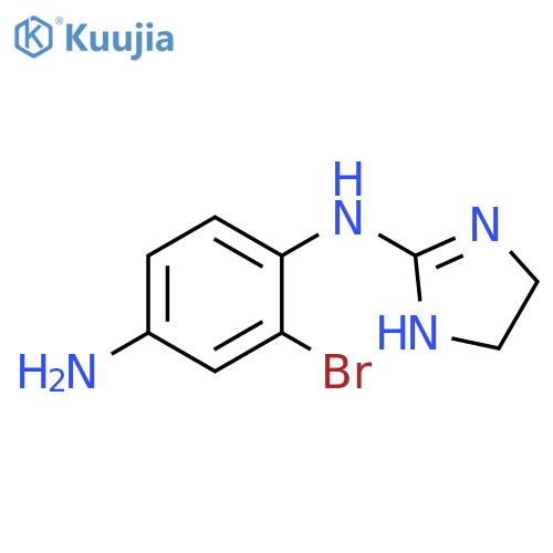 1,4-Benzenediamine, 2-bromo-N1-(4,5-dihydro-1H-imidazol-2-yl)- structure