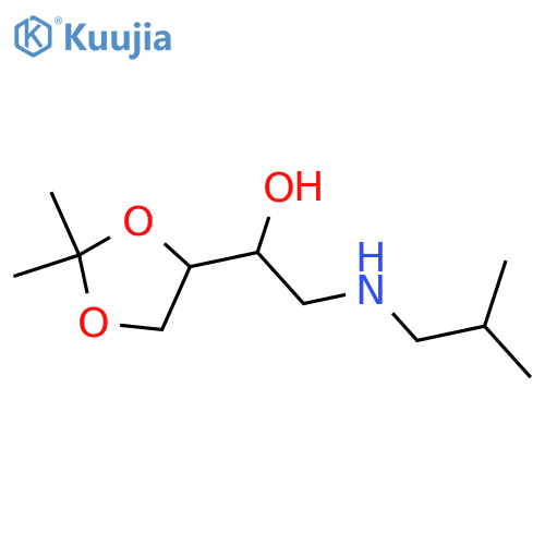1-(2,2-dimethyl-1,3-dioxolan-4-yl)-2-(2-methylpropyl)aminoethan-1-ol structure
