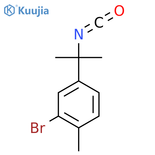 2-bromo-4-(2-isocyanatopropan-2-yl)-1-methylbenzene structure