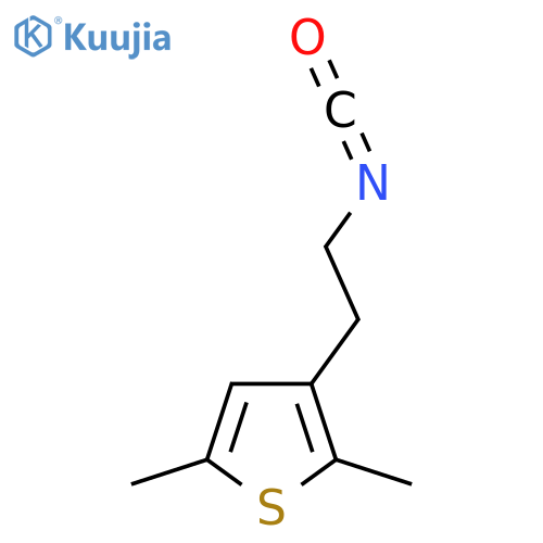 3-(2-isocyanatoethyl)-2,5-dimethylthiophene structure