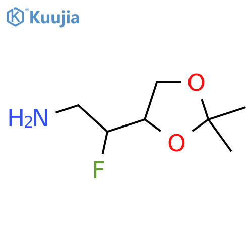 2-(2,2-dimethyl-1,3-dioxolan-4-yl)-2-fluoroethan-1-amine structure