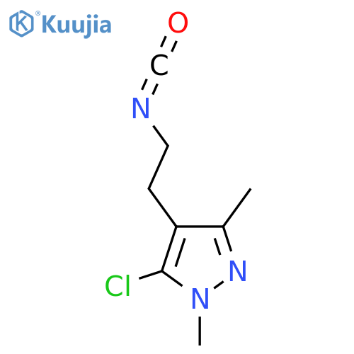 5-chloro-4-(2-isocyanatoethyl)-1,3-dimethyl-1H-pyrazole structure