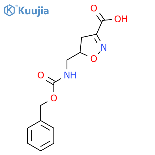 5-({(benzyloxy)carbonylamino}methyl)-4,5-dihydro-1,2-oxazole-3-carboxylic acid structure