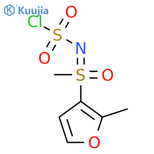 (chlorosulfonyl)imino(methyl)(2-methylfuran-3-yl)-lambda6-sulfanone structure