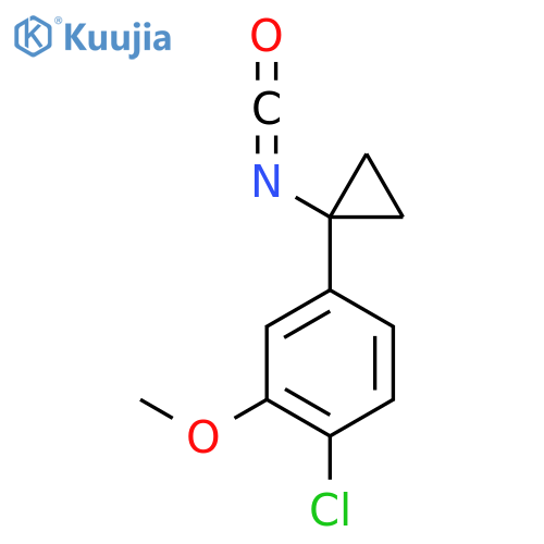 1-chloro-4-(1-isocyanatocyclopropyl)-2-methoxybenzene structure
