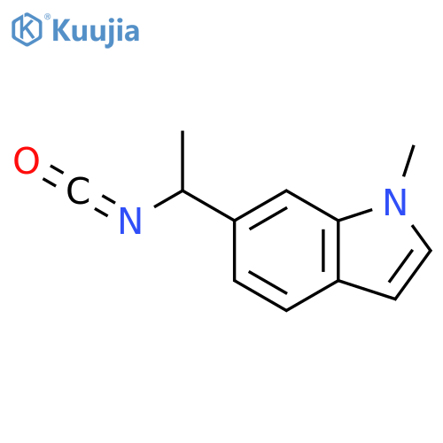 6-(1-isocyanatoethyl)-1-methyl-1H-indole structure