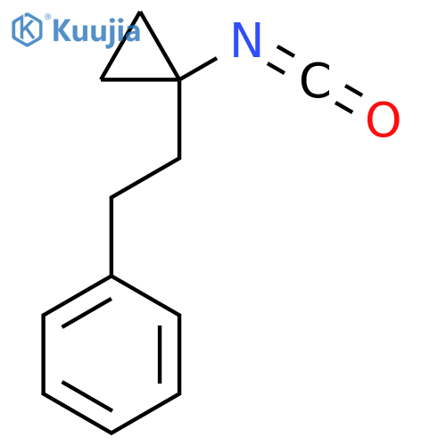 2-(1-isocyanatocyclopropyl)ethylbenzene structure