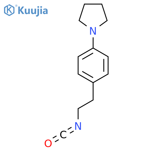 1-4-(2-isocyanatoethyl)phenylpyrrolidine structure