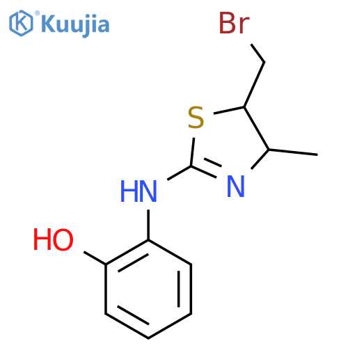 2-{5-(bromomethyl)-4-methyl-4,5-dihydro-1,3-thiazol-2-ylamino}phenol structure