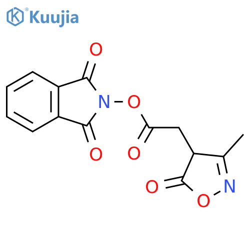 1,3-dioxo-2,3-dihydro-1H-isoindol-2-yl 2-(3-methyl-5-oxo-4,5-dihydro-1,2-oxazol-4-yl)acetate structure