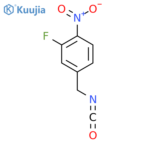 2-fluoro-4-(isocyanatomethyl)-1-nitrobenzene structure