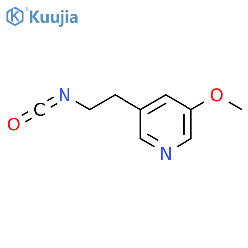 3-(2-isocyanatoethyl)-5-methoxypyridine structure
