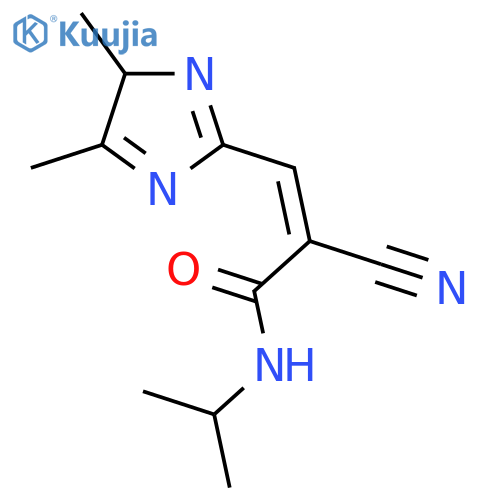 2-cyano-3-(4,5-dimethyl-4H-imidazol-2-yl)-N-(propan-2-yl)prop-2-enamide structure