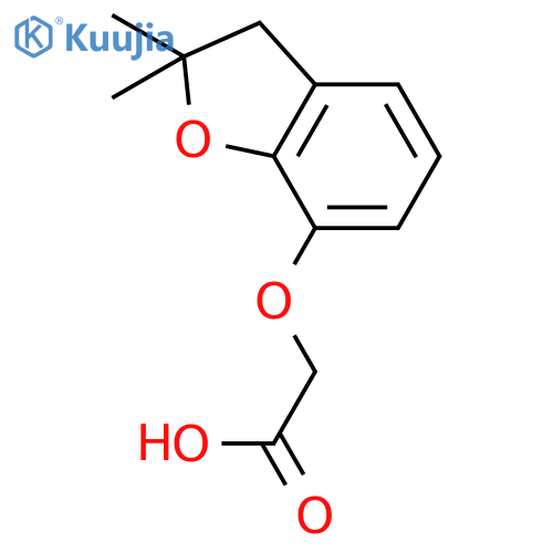 2-(2,2-dimethyl-2,3-dihydro-1-benzofuran-7-yl)oxyacetic acid structure