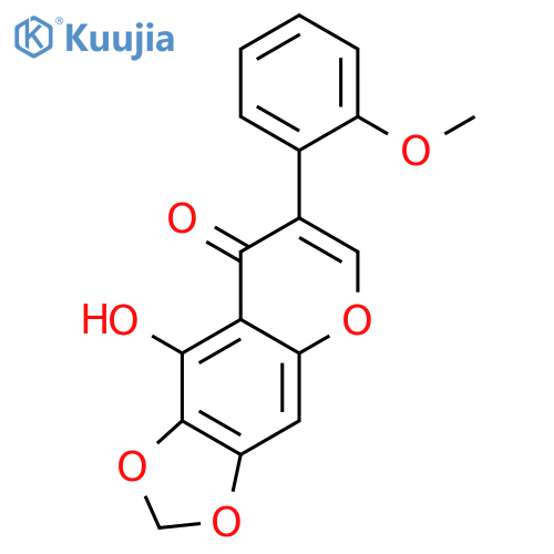 8H-1,3-Dioxolo[4,5-g][1]benzopyran-8-one,9-hydroxy-7-(2-methoxyphenyl)- structure