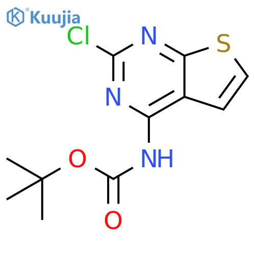 tert-butyl N-{2-chlorothieno2,3-dpyrimidin-4-yl}carbamate structure