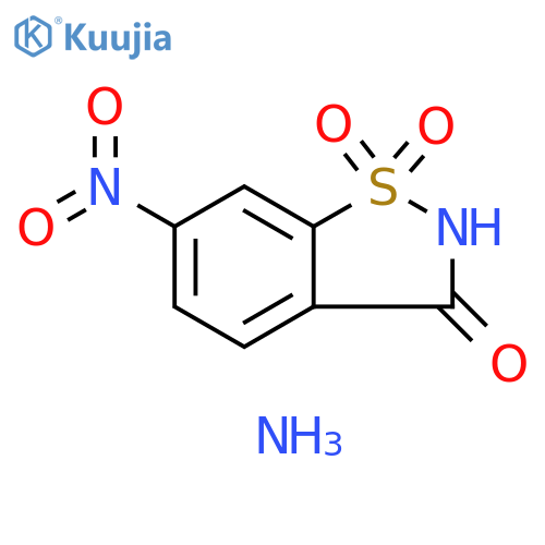 ammonium 6-nitro-1,1,3-trioxo-2,3-dihydro-1lambda6,2-benzothiazol-2-ide structure