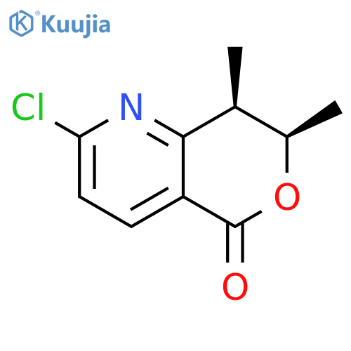 rel-(7S,8S)-2-Chloro-7,8-dimethyl-7,8-dihydro-5H-pyrano[4,3-b]pyridin-5-one structure