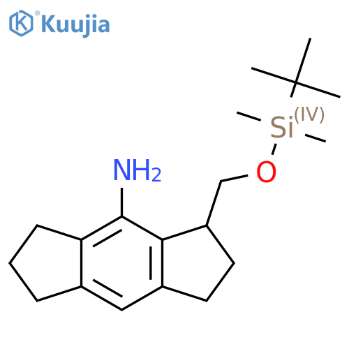 3-(((tert-Butyldimethylsilyl)oxy)methyl)-1,2,3,5,6,7-hexahydro-s-indacen-4-amine structure